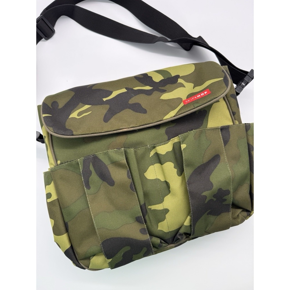 Skip Hop Spark Camo Camouflage Diaper Bag Tote Zip Slip Bottle Pockets